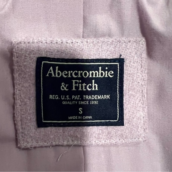 Abercrombie & Fitch The A&F Dad Coat Lilac Wool Blend Oversized - Picture 7 of 11